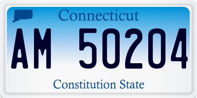CT license plate AM50204