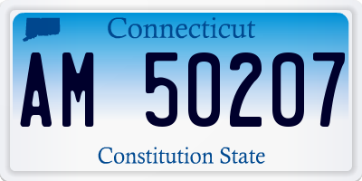 CT license plate AM50207