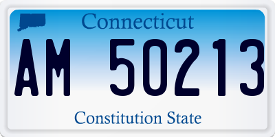 CT license plate AM50213