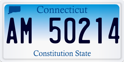 CT license plate AM50214