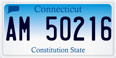 CT license plate AM50216