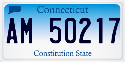 CT license plate AM50217