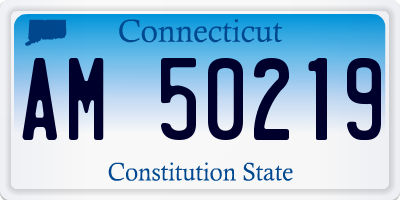 CT license plate AM50219