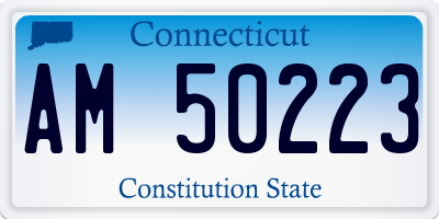CT license plate AM50223