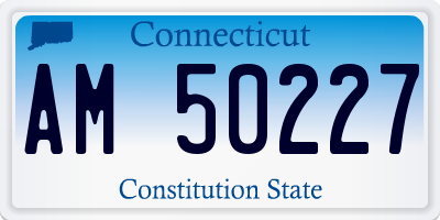 CT license plate AM50227