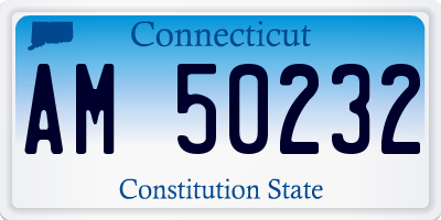 CT license plate AM50232