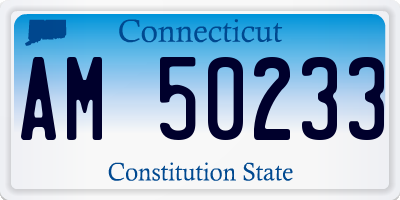 CT license plate AM50233