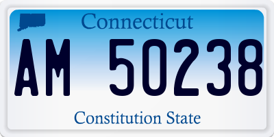 CT license plate AM50238