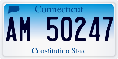 CT license plate AM50247
