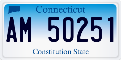 CT license plate AM50251