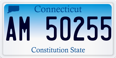 CT license plate AM50255