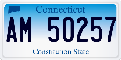 CT license plate AM50257
