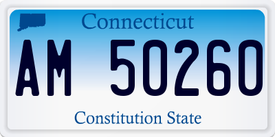 CT license plate AM50260