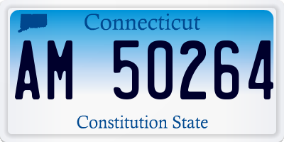 CT license plate AM50264