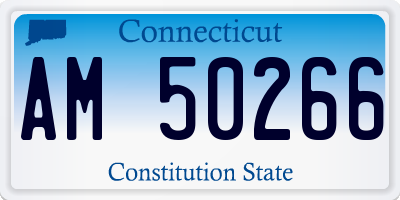 CT license plate AM50266