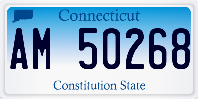 CT license plate AM50268