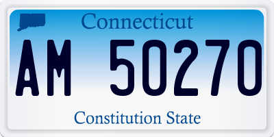CT license plate AM50270