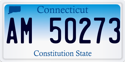 CT license plate AM50273
