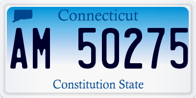 CT license plate AM50275