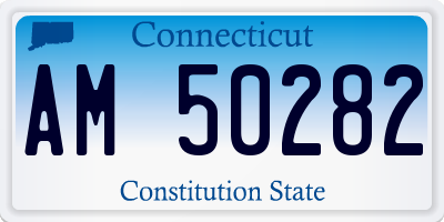CT license plate AM50282