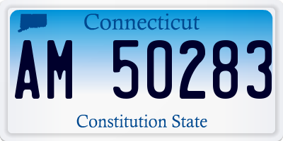 CT license plate AM50283