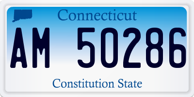 CT license plate AM50286