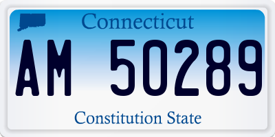 CT license plate AM50289