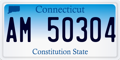 CT license plate AM50304
