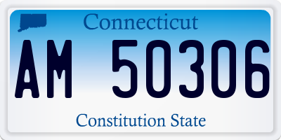 CT license plate AM50306