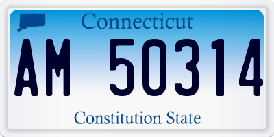 CT license plate AM50314