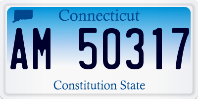CT license plate AM50317