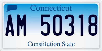 CT license plate AM50318