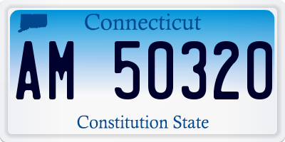 CT license plate AM50320