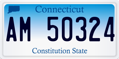 CT license plate AM50324