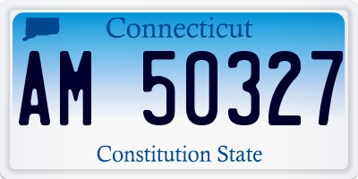 CT license plate AM50327