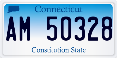 CT license plate AM50328