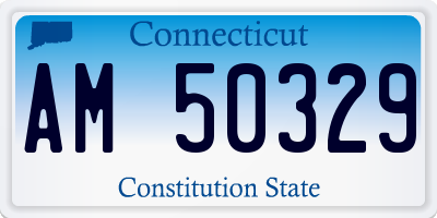 CT license plate AM50329