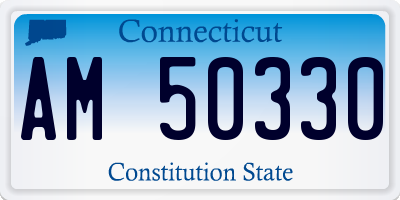 CT license plate AM50330