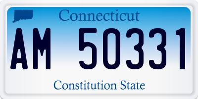 CT license plate AM50331