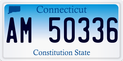 CT license plate AM50336