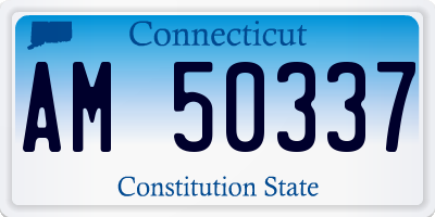 CT license plate AM50337