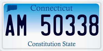CT license plate AM50338