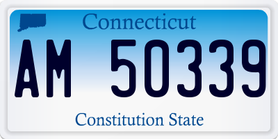 CT license plate AM50339