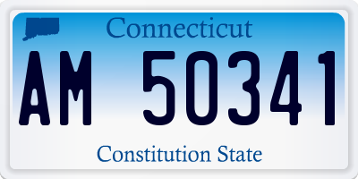 CT license plate AM50341