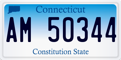 CT license plate AM50344