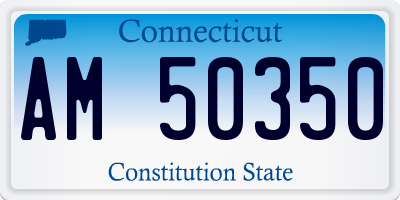 CT license plate AM50350