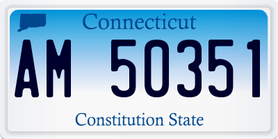 CT license plate AM50351