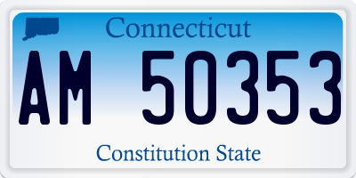 CT license plate AM50353