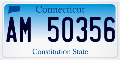 CT license plate AM50356