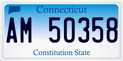CT license plate AM50358